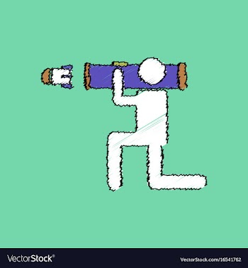 Flat shading style icon anti tank rocket launcher vector image