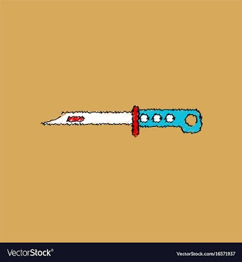 Flat shading style icon army bayonet knife vector image