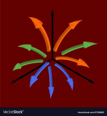 Flat shading style icon arrow chart vector image