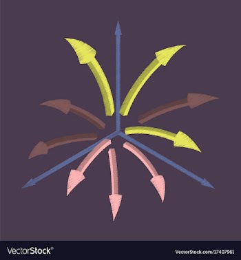 Flat shading style icon arrow chart vector image