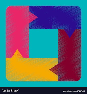Flat shading style icon arrows vector image