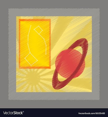 Flat shading style icon astronomy lesson vector image