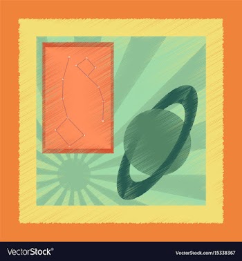 Flat shading style icon astronomy lesson vector image