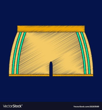 Flat shading style icon athletic shorts vector image