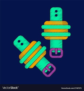 Flat shading style icon athletic weights on legs vector image