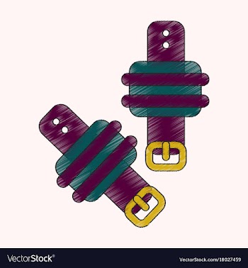 Flat shading style icon athletic weights on legs vector image