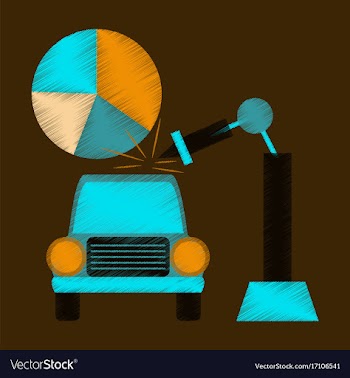 Flat shading style icon automotive industry vector image