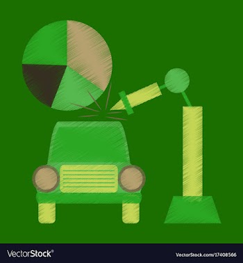 Flat shading style icon automotive industry vector image