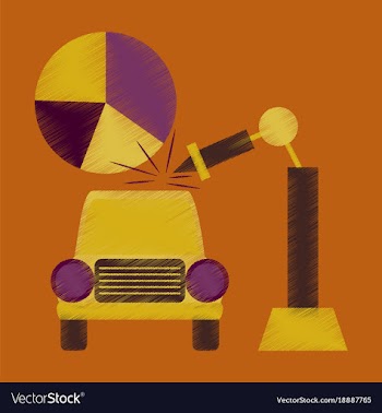 Flat shading style icon automotive industry vector image