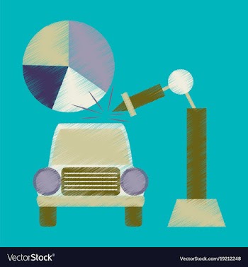 Flat shading style icon automotive industry vector image
