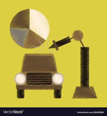 Flat shading style icon automotive industry vector image