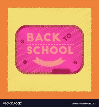 Flat shading style icon back to school board vector image