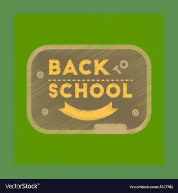 Flat shading style icon back to school board vector image