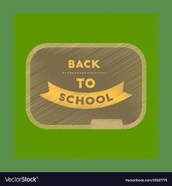 Flat shading style icon back to school board vector image