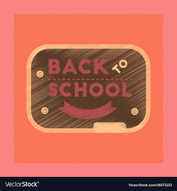 Flat shading style icon back to school board vector image