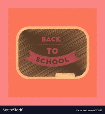 Flat shading style icon back to school board vector image