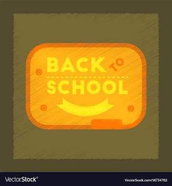 Flat shading style icon back to school board vector image