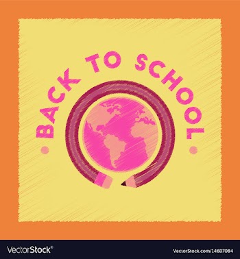 Flat shading style icon back to school globe vector image