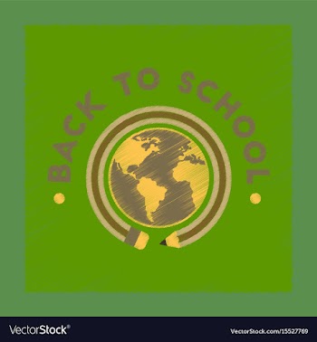 Flat shading style icon back to school globe vector image