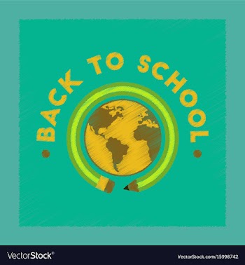 Flat shading style icon back to school globe vector image