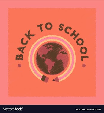 Flat shading style icon back to school globe vector image