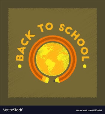 Flat shading style icon back to school globe vector image
