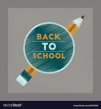 Flat shading style icon Back to school pencil vector image