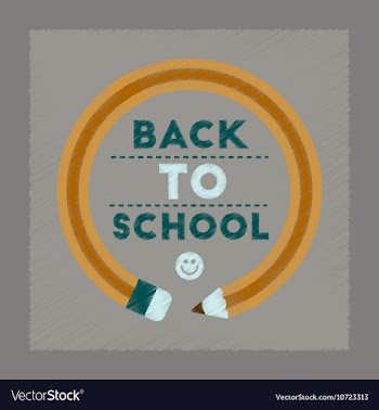 Flat shading style icon Back to school pencil vector image