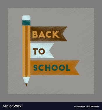 Flat shading style icon Back to school pencil vector image