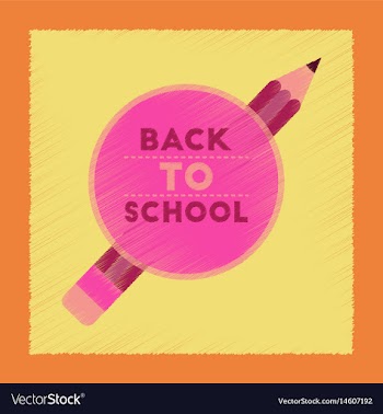 Flat shading style icon back to school pencil vector image