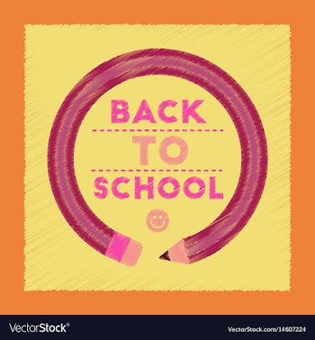 Flat shading style icon back to school pencil vector image