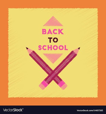 Flat shading style icon back to school pencil vector image