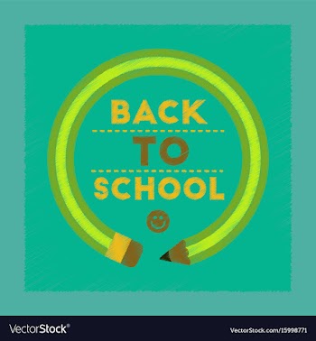 Flat shading style icon back to school pencil vector image