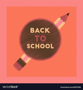 Flat shading style icon back to school pencil vector image
