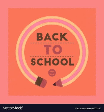 Flat shading style icon back to school pencil vector image