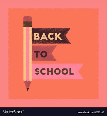 Flat shading style icon back to school pencil vector image