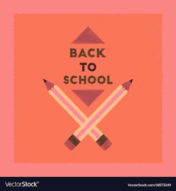Flat shading style icon back to school pencil vector image
