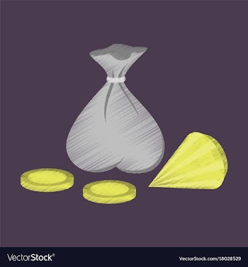 Flat shading style icon bag of jewels vector image