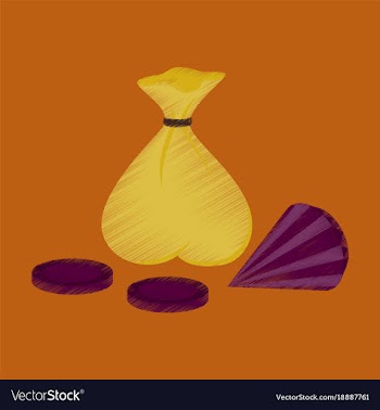 Flat shading style icon bag of jewels vector image