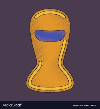 Flat shading style icon balaclava vector image