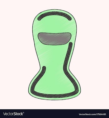 Flat shading style icon balaclava vector image