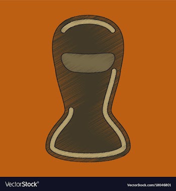 Flat shading style icon balaclava vector image