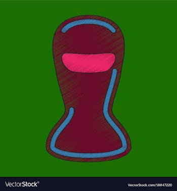 Flat shading style icon balaclava vector image
