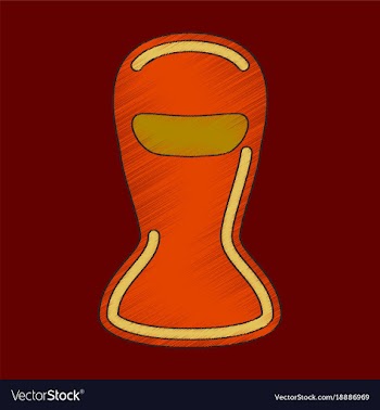 Flat shading style icon balaclava vector image