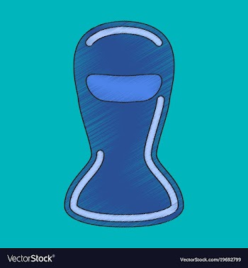 Flat shading style icon balaclava vector image