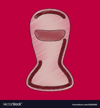 Flat shading style icon balaclava vector image