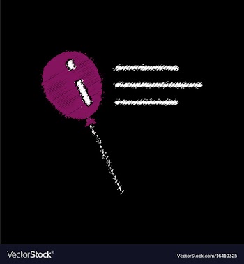 Flat shading style icon balloon silhouette vector image