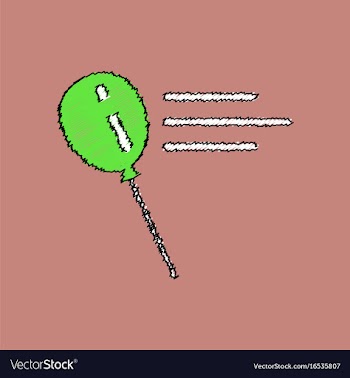 Flat shading style icon balloon silhouette vector image