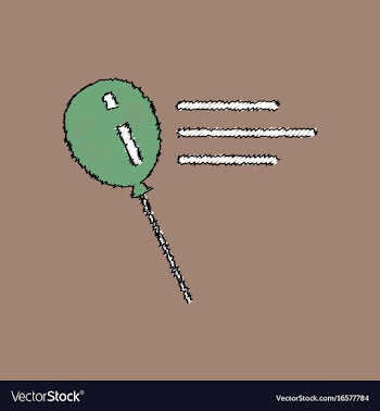 Flat shading style icon balloon silhouette vector image