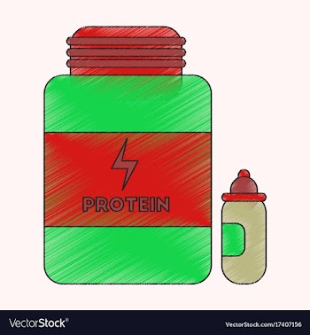 Flat shading style icon bank of protein vector image